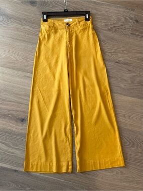 Anthropologie Maeve Mustard Yellow High-Rise Pants